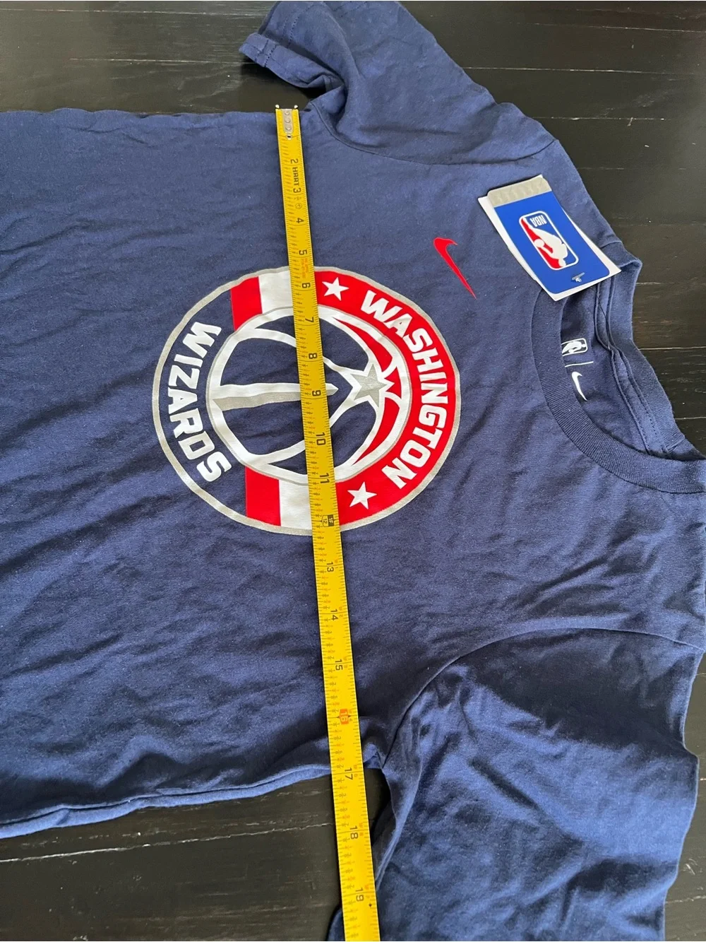 Nike Kids Navy Washington Wizards Short Sleeve Tee with Red & White Logo
